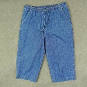 Studio Works Jean Womens Petite  14P Cropped   Bootcut Denim  Jeans‎ Elastic